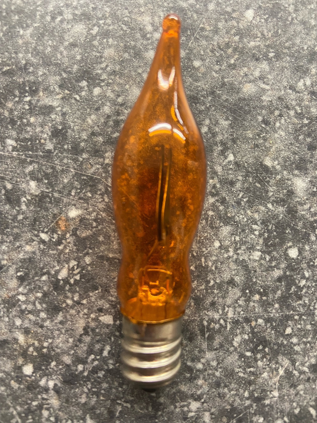 Orange Glass Flicker Flame Bulb